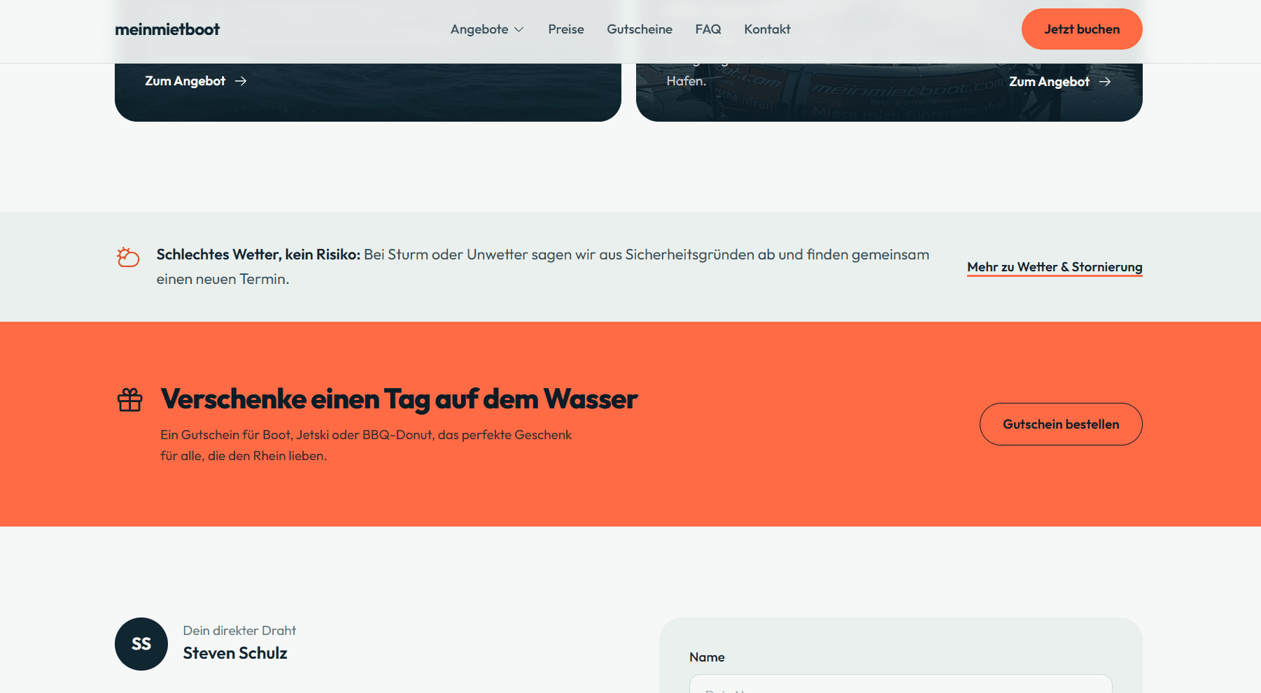 meinmietboot.com — Neu: Gutschein-Bestellung nachher